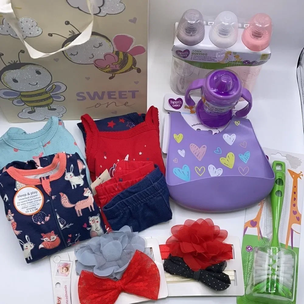 BABY Girl Bundle Shower Gift 13-Piece Set Sizes 0-12 Month